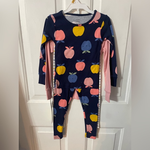 NWT, Carter’s 2-piece, girls, size 3T Cotton, footless pj’s - Picture 2 of 11